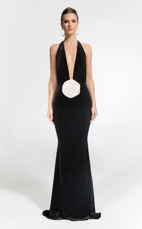 Long - sleeved formal dresses in velvet for a winter formal eventNur Karaata NKPALACE11 Dress
