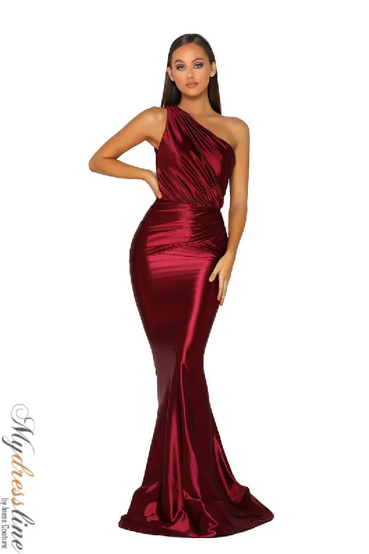 Formal dresses with abstract print panels and rhinestone embellishments for a unique formal eventPortia & Scarlett PS5043