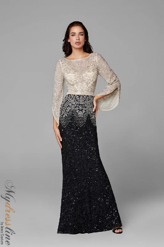 Formal dresses with high - low hems and floral embroidery for a unique prom stylePrimavera 3680 Formal dresses with high - low hems and floral embroidery for a unique prom stylePrimavera 3680
