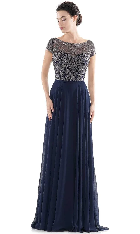 Formal dresses with off - the - shoulder sleeves and rhinestone accents for a sophisticated promRina Di Montella - RD2719 Sheer Neck Embroidered Bodice Chiffon Gown Formal dresses with off - the - shoulder sleeves and rhinestone accents for a sophisticated promRina Di Montella - RD2719 Sheer Neck Embroidered Bodice Chiffon Gown