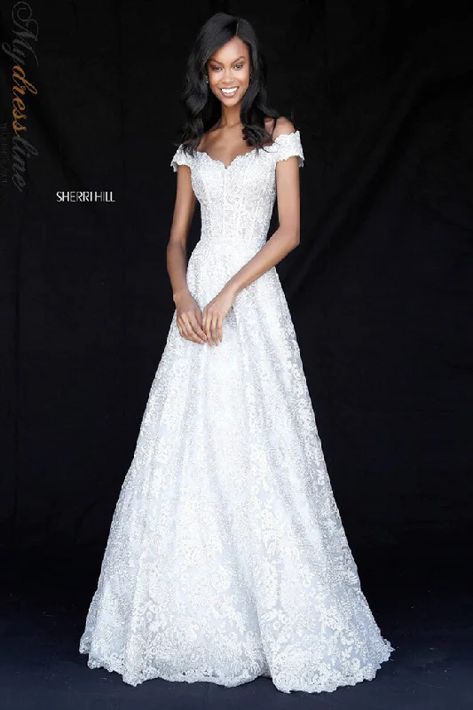 Formal dresses with ruched back panels and button - down fronts for a unique and flattering fitSherri Hill 51573