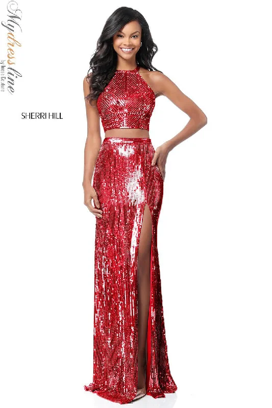 Strapless formal dresses with tulle skirts for a classic prom lookSherri Hill 51662
