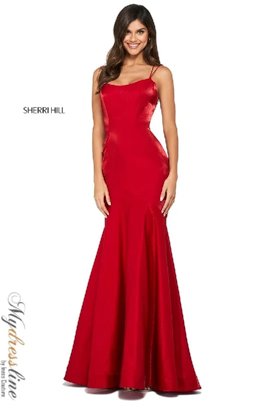 Formal dresses with empire waists and organza overlays for a feminine lookSherri Hill 53351