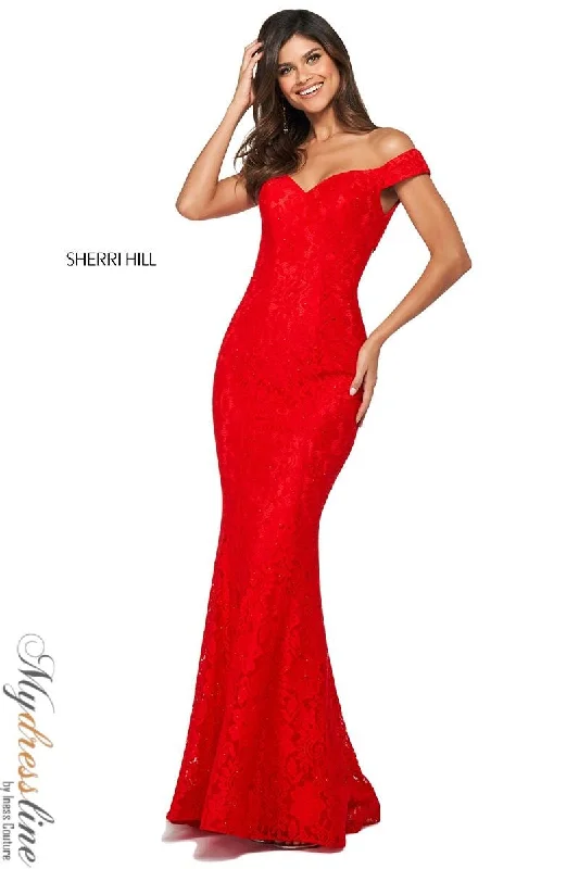 Strapless formal dresses with tulle skirts for a classic prom lookSherri Hill 53357