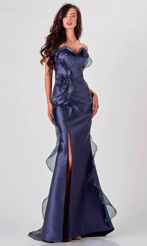 Prom dresses with illusion necklines and crystal embellishments for a formal affairTerani Couture - 2111E4743 Strapless Mermaid Gown