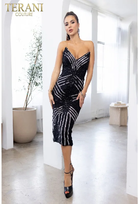 Linen maxi dresses for a breathable and lightweight summer option Linen maxi dresses for a breathable and lightweight summer option Terani Couture 241C2301 Short Fitted Cocktail Dress