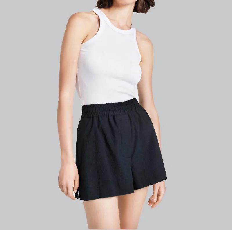 Embroidered Women Shorts with Intricate DesignsBoxer Shorts In Black