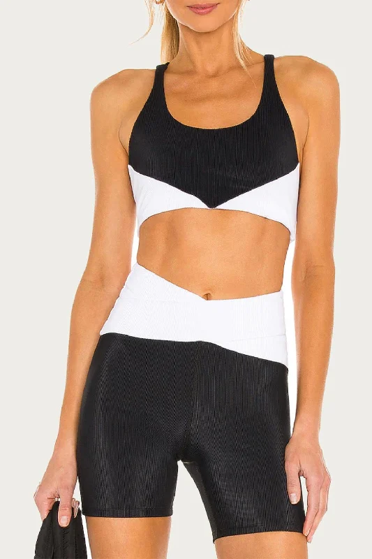 Solid Color Women Shorts in Bright Hues for a Bold StatementCora Short In Black/white