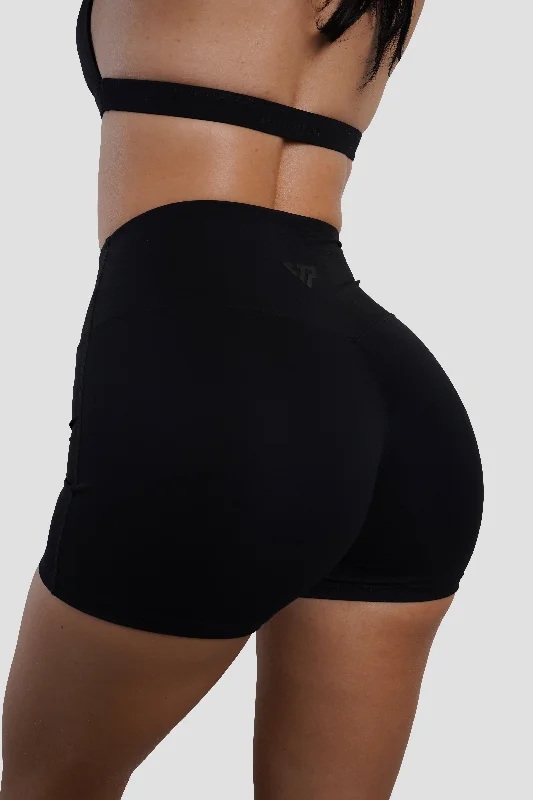 Linen Women Shorts for Breathable Comfort in Hot WeatherDEFINE SHORTS - BLACK