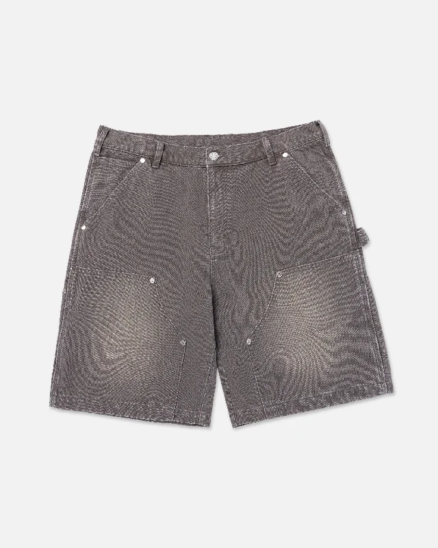 Denim Women Shorts with Distressed Details for a Casual VibeDOUBLE KNEE CARPENTER SHORTS