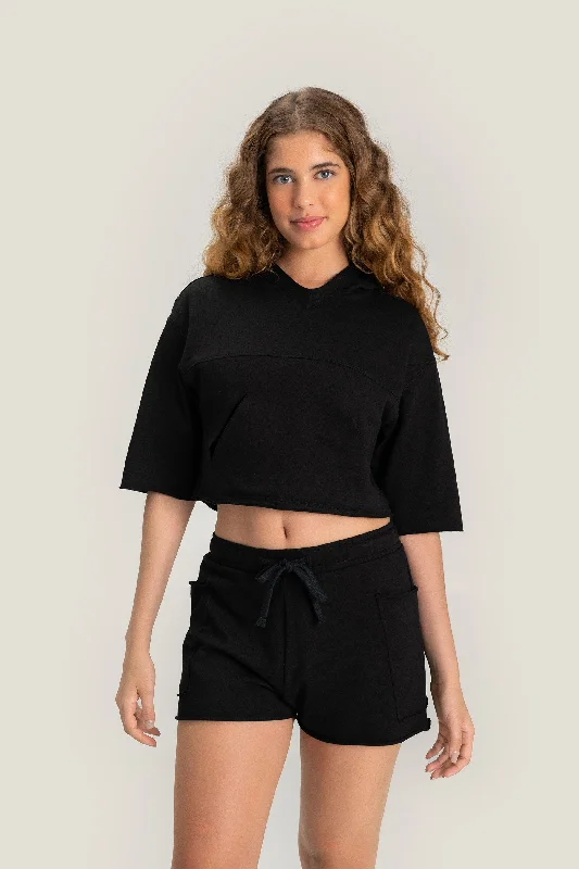 Denim Women Shorts with Distressed Details for a Casual VibeEco Soft Lounge Shorties
