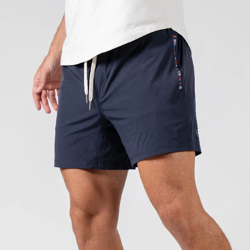 Solid Color Women Shorts in Bright Hues for a Bold StatementFlow 2.0 Short (Athletic) - Midnight Blue 5.5" & 7" - Linerless Solid Color Women Shorts in Bright Hues for a Bold StatementFlow 2.0 Short (Athletic) - Midnight Blue 5.5" & 7" - Linerless
