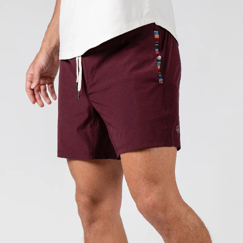Printed Floral Women Shorts for a Summer - Ready StyleFlow 2.0 Short (Athletic) - Plum 5.5" & 7" - Linerless