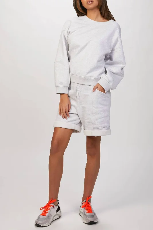 Twill Women Shorts with a Smooth Texture and DurabilityHarlow Shorts In Birch Heather Twill Women Shorts with a Smooth Texture and DurabilityHarlow Shorts In Birch Heather