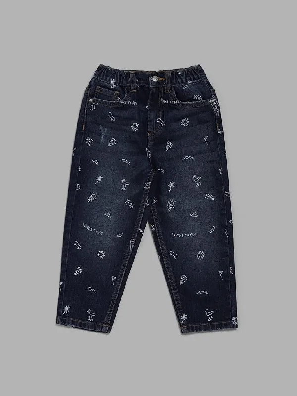 Leather Look Women Shorts for an Edgy and Chic StyleHOP Kids Printed Indigo Relaxed - Fit Mid - Rise Denim Jeans Leather Look Women Shorts for an Edgy and Chic StyleHOP Kids Printed Indigo Relaxed - Fit Mid - Rise Denim Jeans