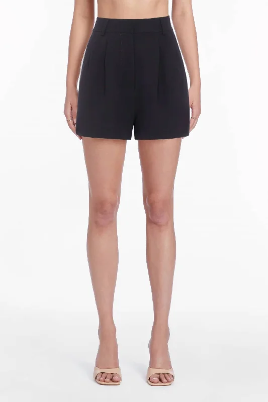 Elastic Waist Women Shorts for Easy Wear and ComfortJane Shorts In Black