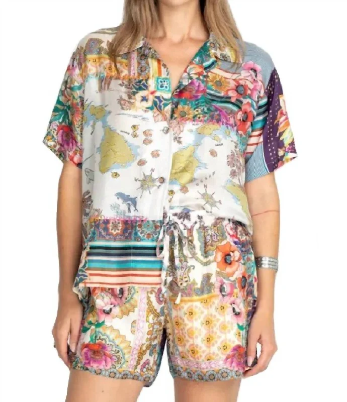 Cuffed Women Shorts for a Laid - Back and Trendy LookLogan Remy Short In Multi