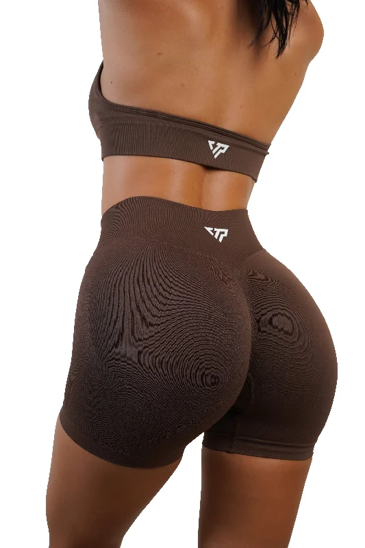 Bermuda Women Shorts for a Classic and Sophisticated LookRECOIL SCRUNCH SHORTS - ESPRESSO Bermuda Women Shorts for a Classic and Sophisticated LookRECOIL SCRUNCH SHORTS - ESPRESSO