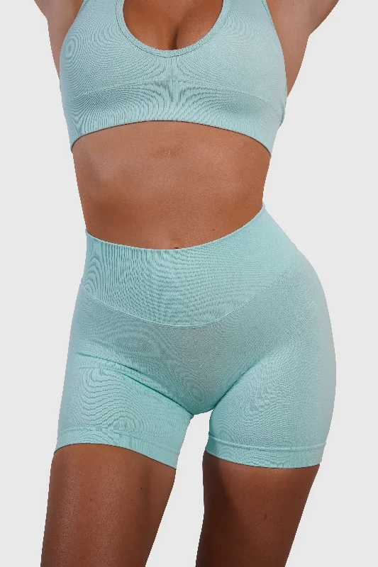 Stretchable Women Shorts for Maximum MobilityRECOIL SCRUNCH SHORTS - MINT