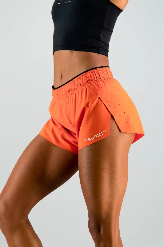 Cargo Women Shorts with Multiple Pockets for FunctionalitySpeedSkin™ Women's Run Shorts - Orange