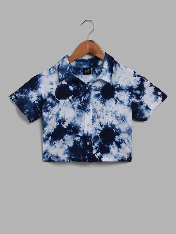 Cargo Women Shorts with Multiple Pockets for FunctionalityY&F Kids Blue Tie-Dye Printed Crop Shirt Cargo Women Shorts with Multiple Pockets for FunctionalityY&F Kids Blue Tie-Dye Printed Crop Shirt