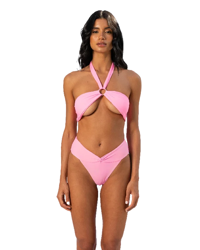 Tie - side bikini bottoms for an adjustable and stylish fitAmara High-Waisted Bikini Bottom | Pink