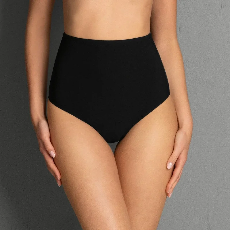 Metallic - finish bikini for a glamorous and eye - catching poolside lookAnita Swimwear Jil Black High Waist Shaping Bikini Bottom 8711 Metallic - finish bikini for a glamorous and eye - catching poolside lookAnita Swimwear Jil Black High Waist Shaping Bikini Bottom 8711