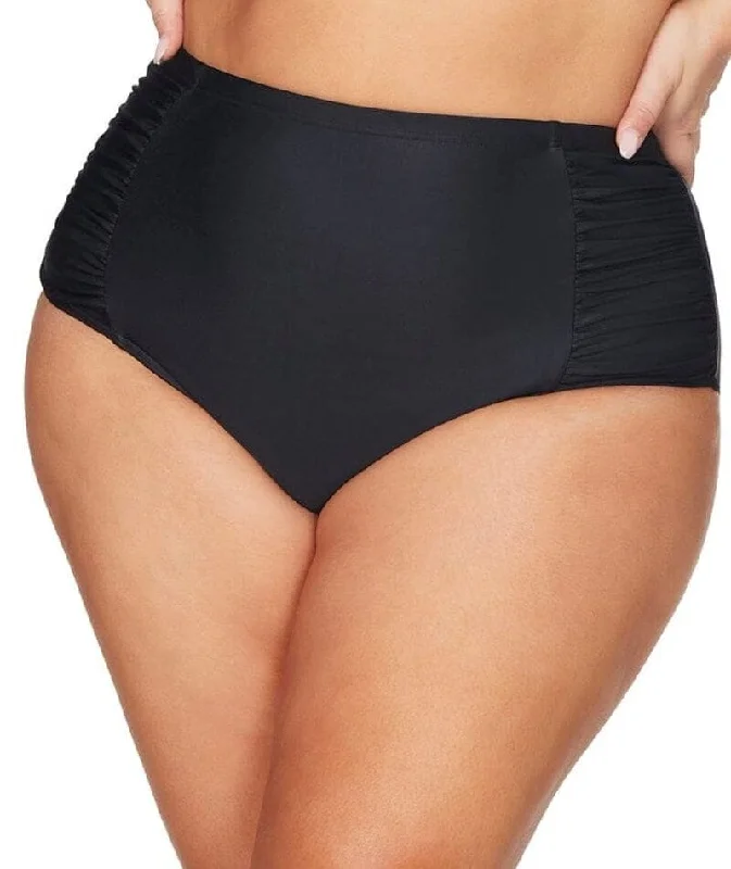 Monokini - style bikini with a unique one - piece - meets - bikini designArtesands Hues Botticelli High Waist Swim Brief - Black Monokini - style bikini with a unique one - piece - meets - bikini designArtesands Hues Botticelli High Waist Swim Brief - Black