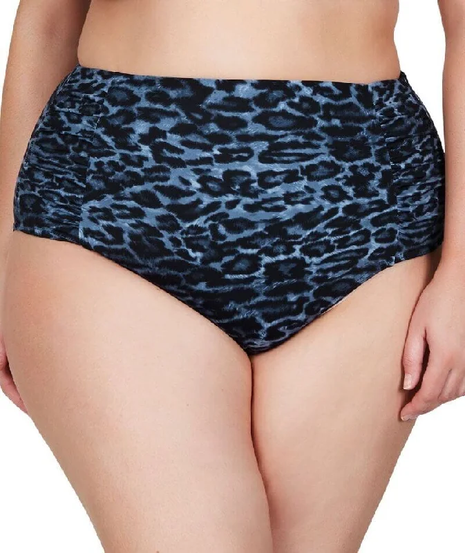 Metallic - finish bikini for a glamorous and eye - catching poolside lookArtesands Le Blu Animale Rouched Side High Waist Brief - Animal Blue Metallic - finish bikini for a glamorous and eye - catching poolside lookArtesands Le Blu Animale Rouched Side High Waist Brief - Animal Blue