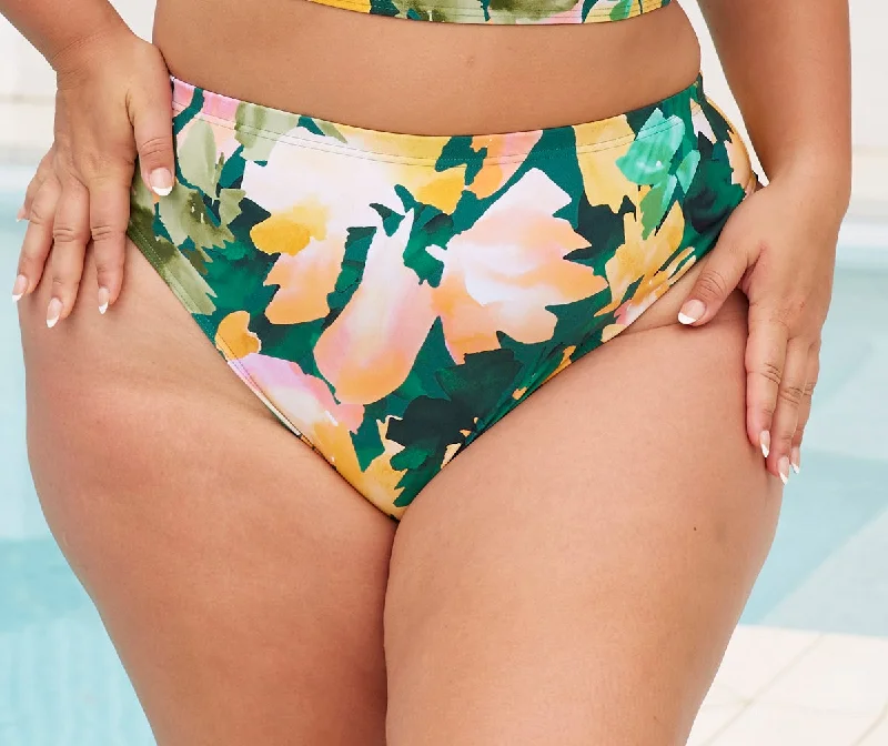Metallic - finish bikini for a glamorous and eye - catching poolside lookArtesands Swimwear Richter Les Nabis Tropical Print High Waist Bikini Bottom T4861NA Metallic - finish bikini for a glamorous and eye - catching poolside lookArtesands Swimwear Richter Les Nabis Tropical Print High Waist Bikini Bottom T4861NA