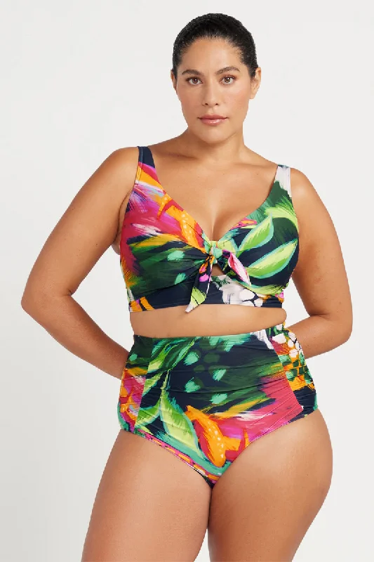 Monokini - style bikini with a unique one - piece - meets - bikini designChelona Raphael High Waist Rouched Swim Pant Monokini - style bikini with a unique one - piece - meets - bikini designChelona Raphael High Waist Rouched Swim Pant