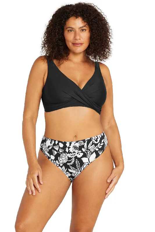 Neon - colored bikini to stand out on the beachCantata Forte Black Monet Curve Fit Mid Rise Swim Pant - Final Sale