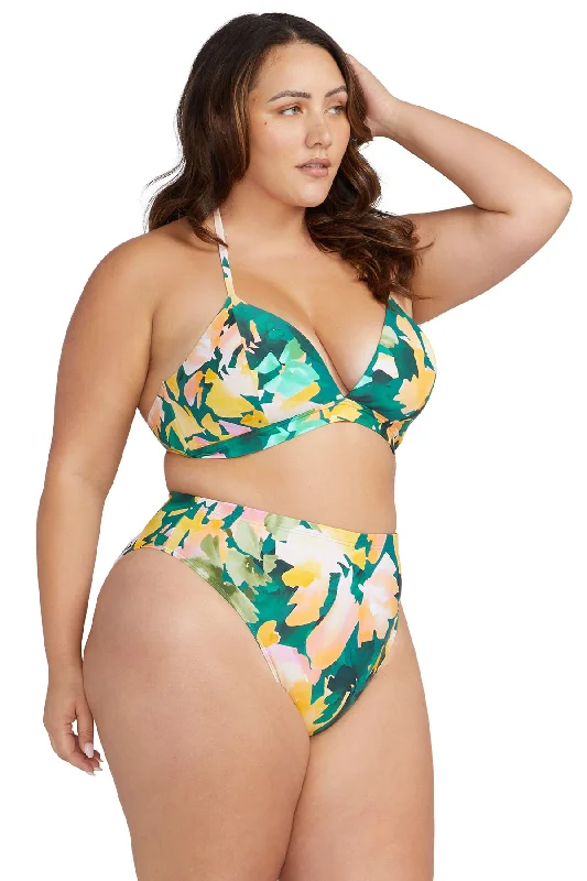 Long - line bikini top for added support and a fashionable lookLes Nabis Richter High Waist Swim Pant - Final Sale