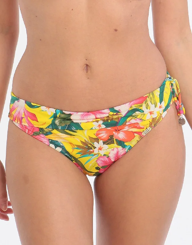 Metallic - finish bikini for a glamorous and eye - catching poolside lookCorozal Merenda Banded Pant - Yellow Metallic - finish bikini for a glamorous and eye - catching poolside lookCorozal Merenda Banded Pant - Yellow