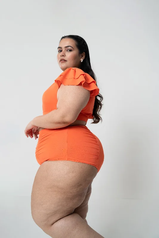 Plus size swimsuits for family beach tripsBeachBum Swim Bottom: Orange