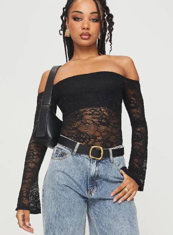 Neon Bodysuits to Stand Out at PartiesBelmar Lace Bodysuit Black