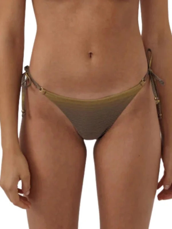 Metallic - finish bikini for a glamorous and eye - catching poolside lookDeia Lizzy Tie Side Bikini Brief