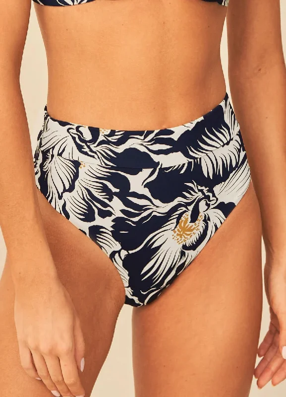 Push - up bikini top to enhance the bust for a confident beach appearanceDelft Flowers Suzy Q High-Waist Bikini Bottom Push - up bikini top to enhance the bust for a confident beach appearanceDelft Flowers Suzy Q High-Waist Bikini Bottom