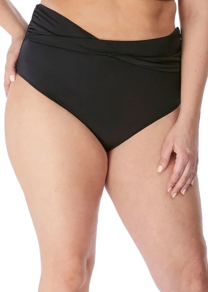 Convertible bikini that can be worn in multiple styles for versatilityElomi Swimwear Magnetic Twist Black Mid Rise Bikini Bottom 7196 Convertible bikini that can be worn in multiple styles for versatilityElomi Swimwear Magnetic Twist Black Mid Rise Bikini Bottom 7196