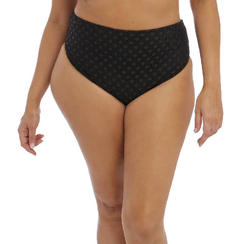 Floral - printed bikini for a feminine and colorful beach vibeElomi Swimwear Bazaruto Black Mid Rise Brief Bikini Bottom 800672 Floral - printed bikini for a feminine and colorful beach vibeElomi Swimwear Bazaruto Black Mid Rise Brief Bikini Bottom 800672
