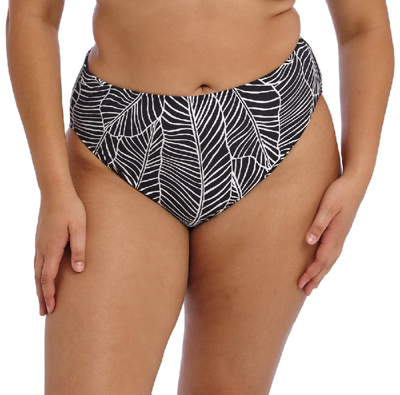 Long - line bikini top for added support and a fashionable lookElomi Swimwear Kata Beach Black Mid Rise Bikini Brief Bottom 801772 Long - line bikini top for added support and a fashionable lookElomi Swimwear Kata Beach Black Mid Rise Bikini Brief Bottom 801772