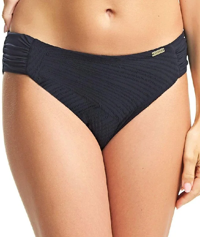 High - waisted bikini for a retro and tummy - flattering lookFantasie Swim Ottawa Mid Rise Bikini Brief - Black