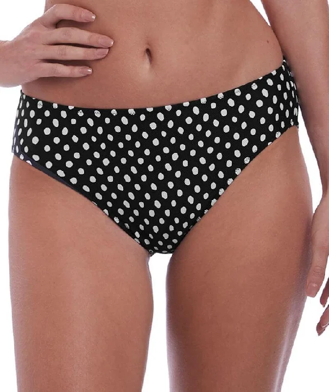 String bikini for a minimalistic and sexy beach styleFantasie Swim Santa Monica Mid Rise Bikini Brief - Black & White String bikini for a minimalistic and sexy beach styleFantasie Swim Santa Monica Mid Rise Bikini Brief - Black & White