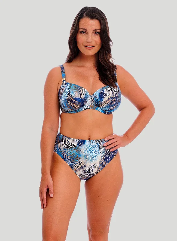 Push - up bikini top to enhance the bust for a confident beach appearanceFantasie Swimwear: Seraya Sands High Waist Bikini Brief Denim Push - up bikini top to enhance the bust for a confident beach appearanceFantasie Swimwear: Seraya Sands High Waist Bikini Brief Denim