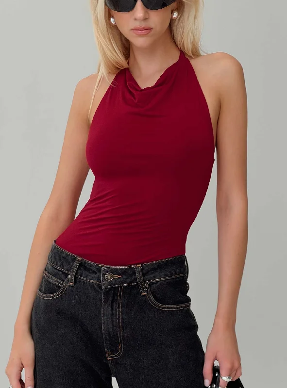 Organic Cotton Bodysuits for an Eco - Friendly and Comfortable OptionImposter Bodysuit Cherry Red
