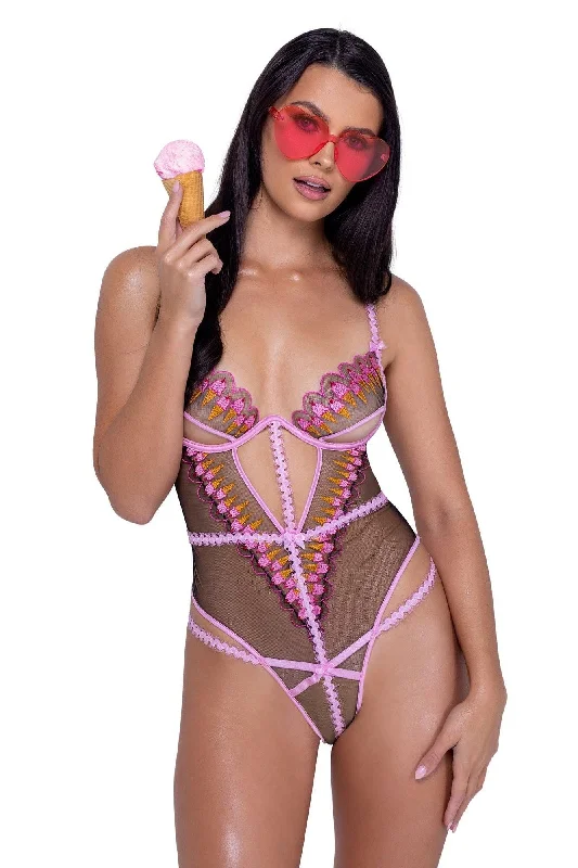 Seamless Bodysuits for a Smooth Underwear LookStrawberry Sherbet Teddy