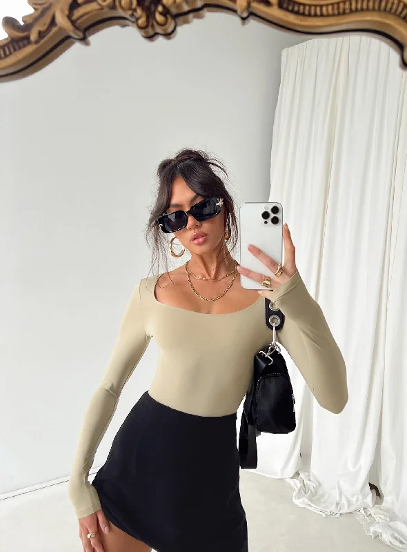 Long - Sleeve Bodysuits for Cold Weather LayeringMallard Bodysuit Brown Petite
