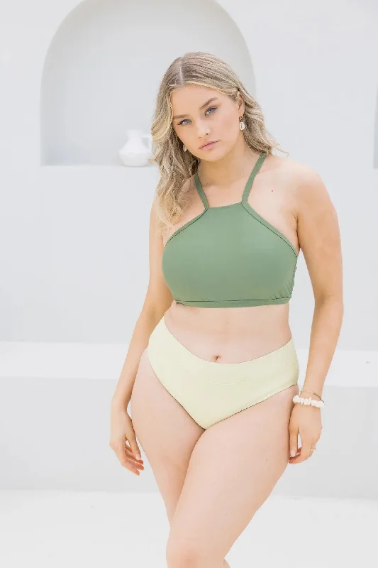 Plus - size bikini with full - coverage options for comfort and confidenceMatcha Full Brief