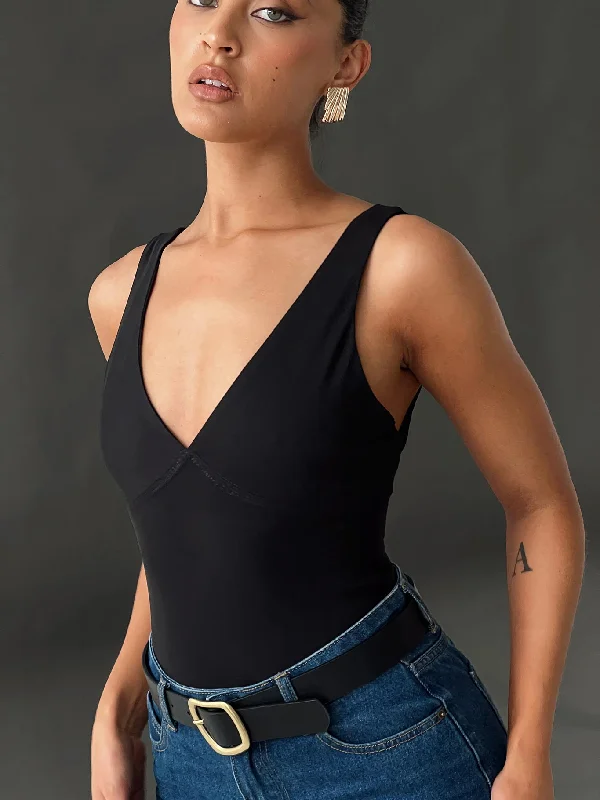 Thermal Bodysuits for Extra Warmth in WinterNellie Bodysuit Black
