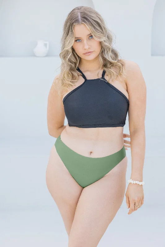 Maternity bikini for expecting mothers to enjoy the beach comfortablyOlive Basic Brief